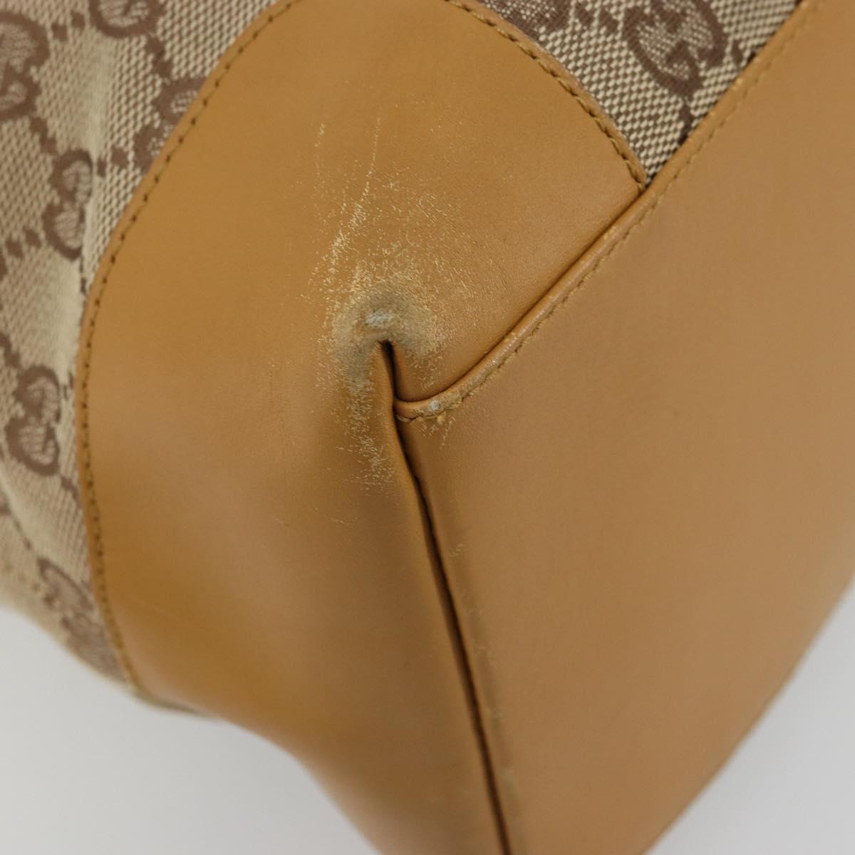 GUCCI GG Canvas Sherry Line Tote Bag Beige Gold 002 1093 3444 Auth 176362