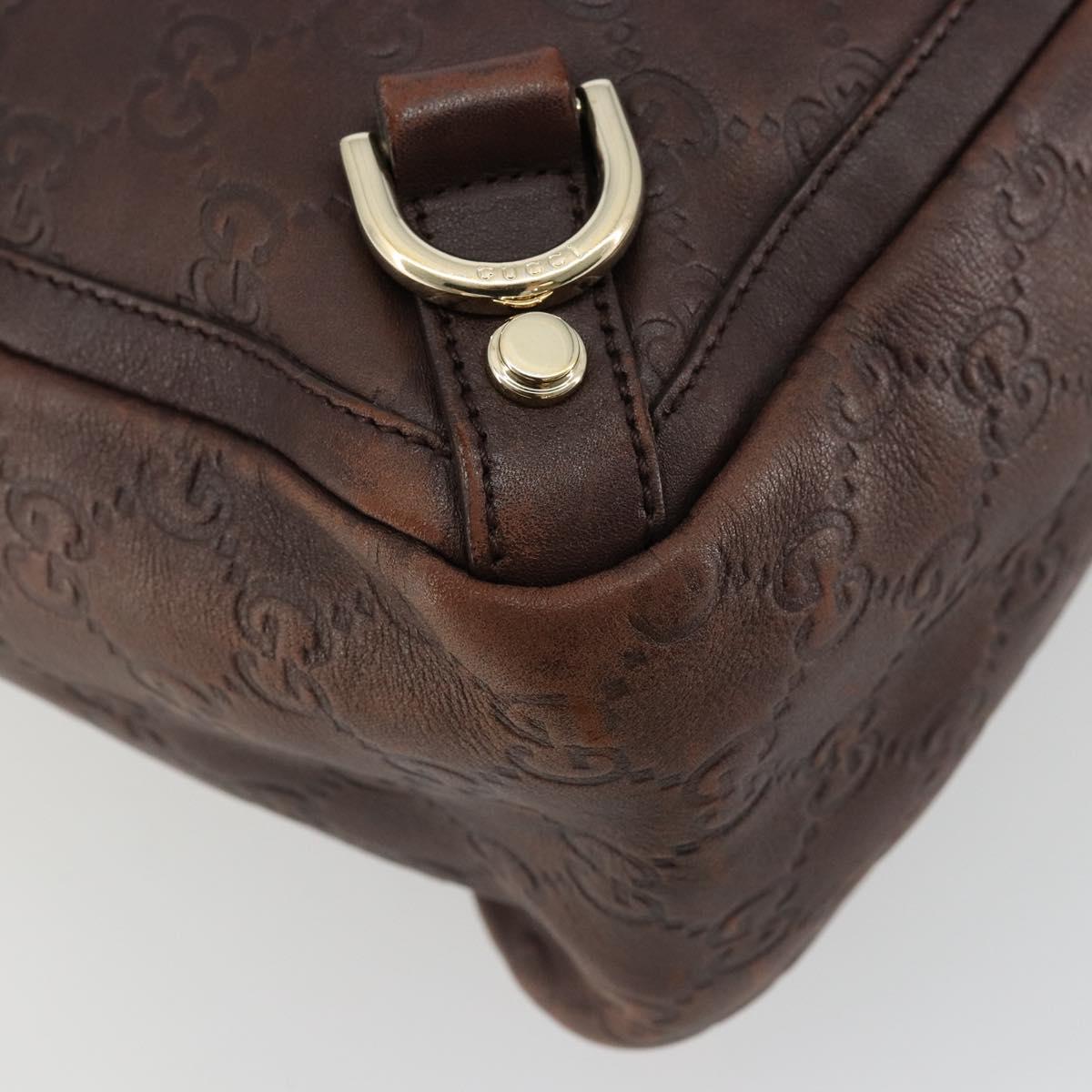 GUCCI GG Canvas Guccissima Tote Bag Leather Brown Gold 141472 Auth 176366