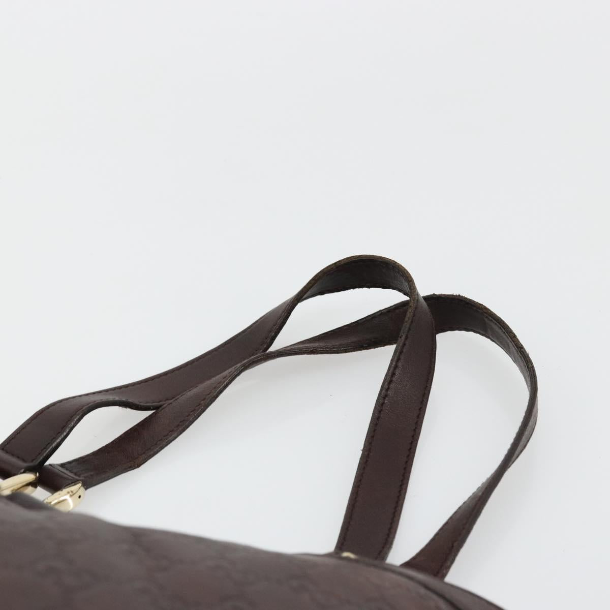 GUCCI GG Canvas Guccissima Tote Bag Leather Brown Gold 141472 Auth 176366