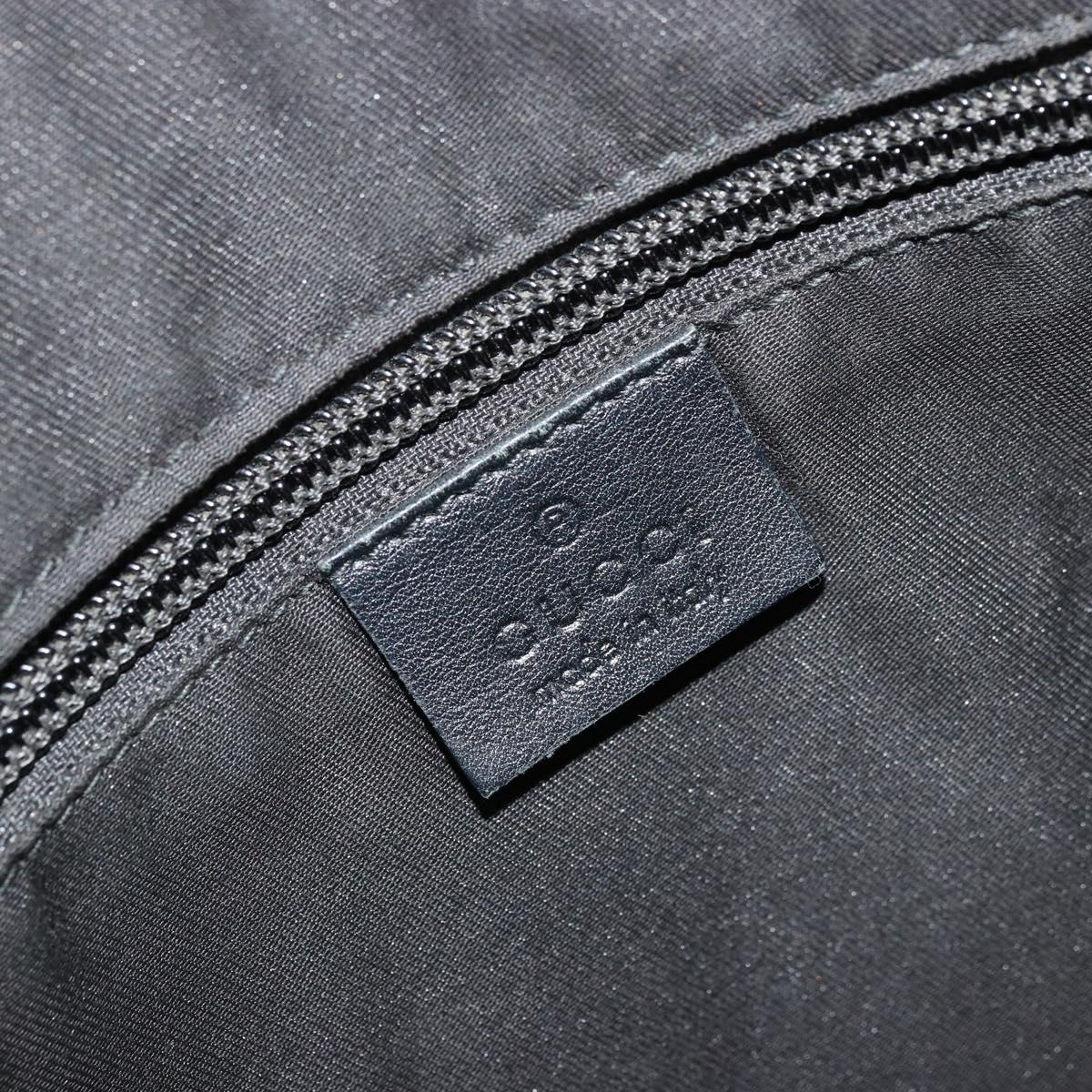 GUCCI GG Crystal Shoulder Bag Coated Canvas Navy Gold 145857 Auth 176367