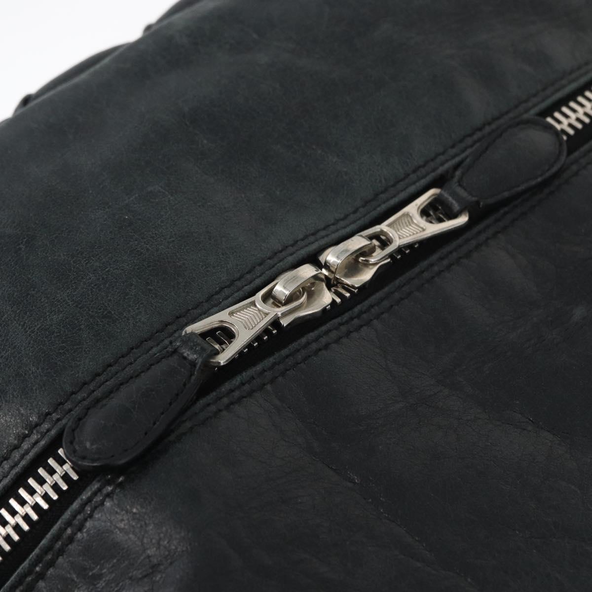 BALENCIAGA The Matelasse Hand Bag Leather Black Silver 168031 Auth 176383A