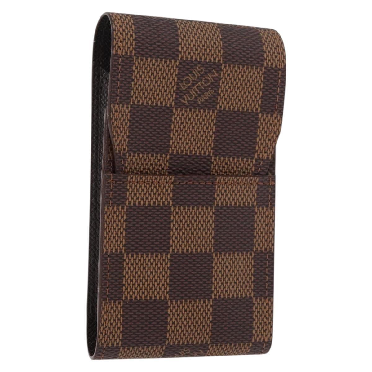 LOUIS VUITTON Damier Ebene Etui Cigarette Case N63024 LV Auth 176385A