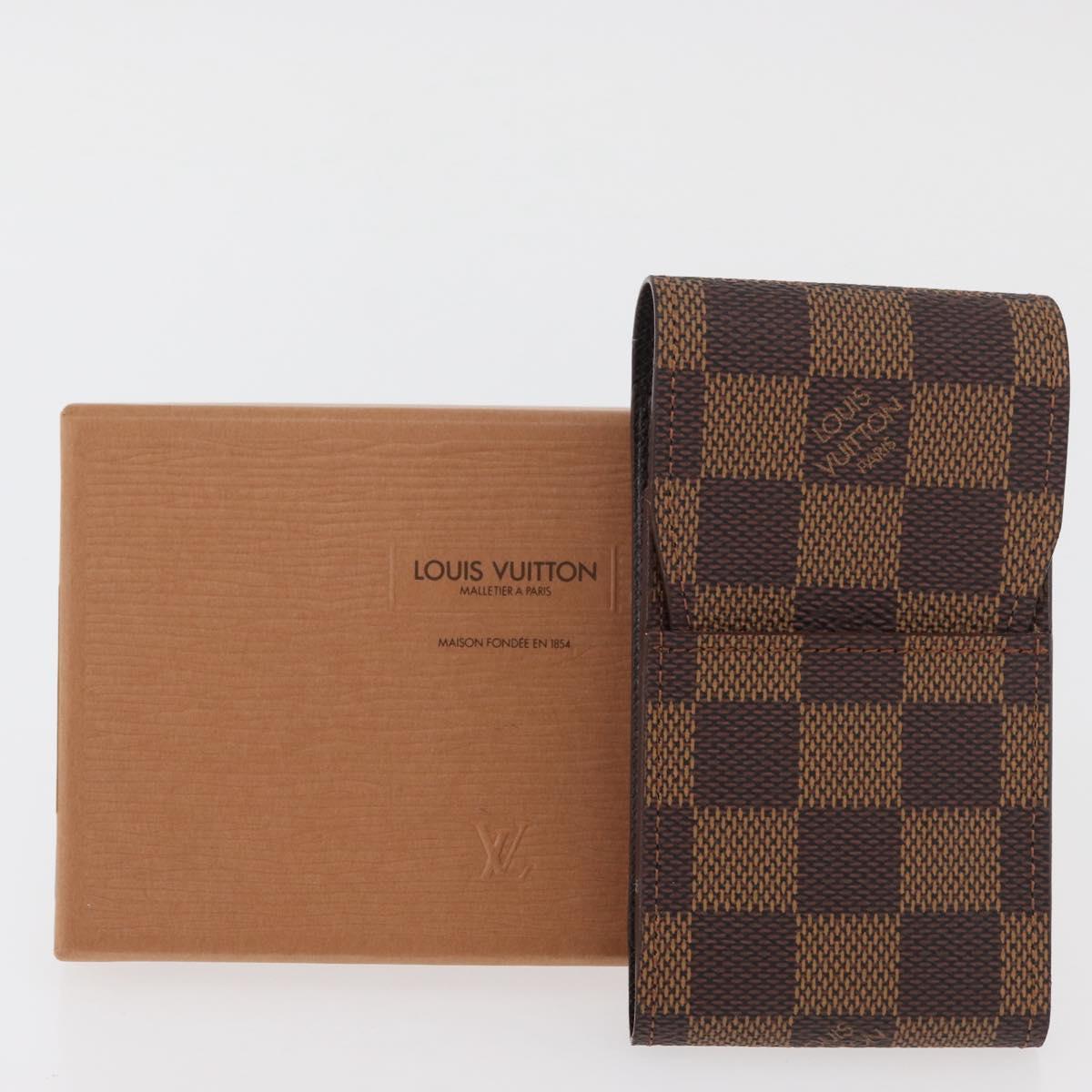 LOUIS VUITTON Damier Ebene Etui Cigarette Case N63024 LV Auth 176385A