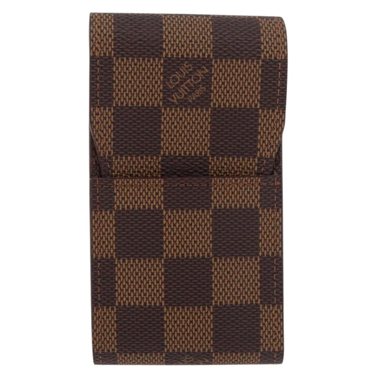 LOUIS VUITTON Damier Ebene Etui Cigarette Case N63024 LV Auth 176385A