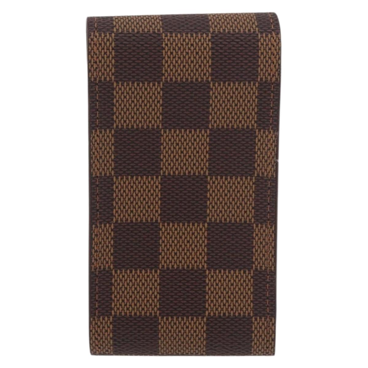 LOUIS VUITTON Damier Ebene Etui Cigarette Case N63024 LV Auth 176385A