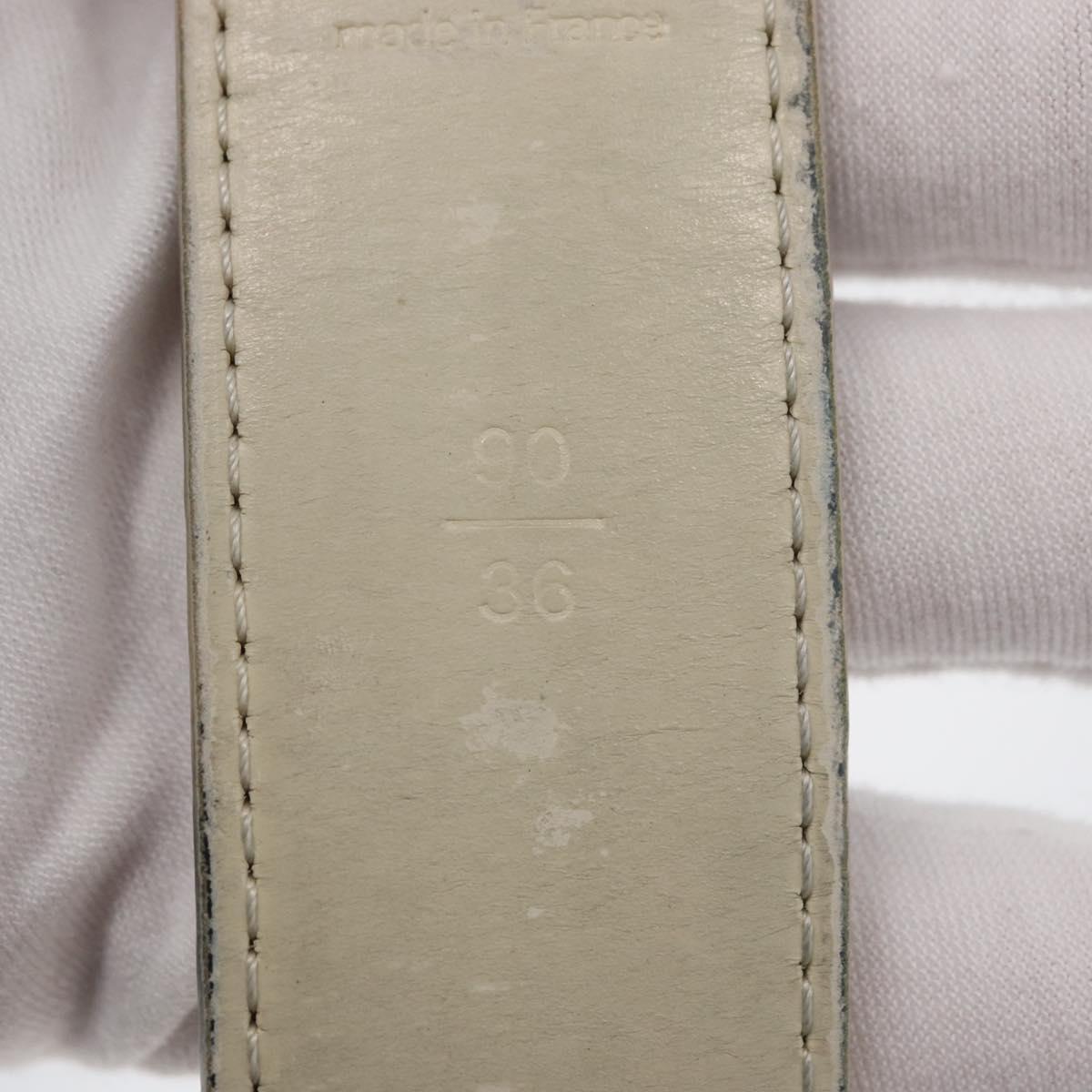 LOUIS VUITTON Damier Azur Ceinture Carre Belt 40.2"" M9678 LV Auth 176407