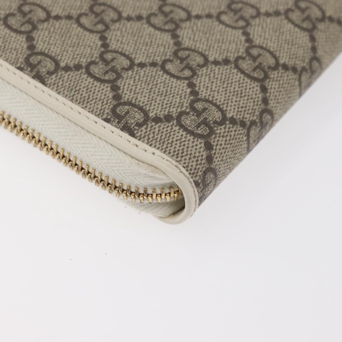 GUCCI Horsebit Long Wallet PVC Beige Gold 621889 Auth 176415A