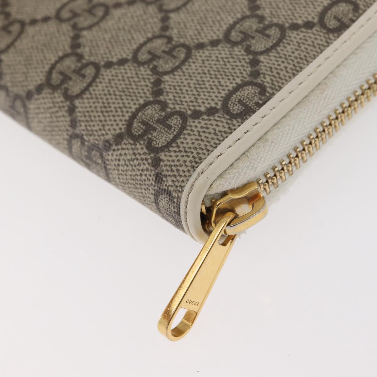GUCCI Horsebit Long Wallet PVC Beige Gold 621889 Auth 176415A