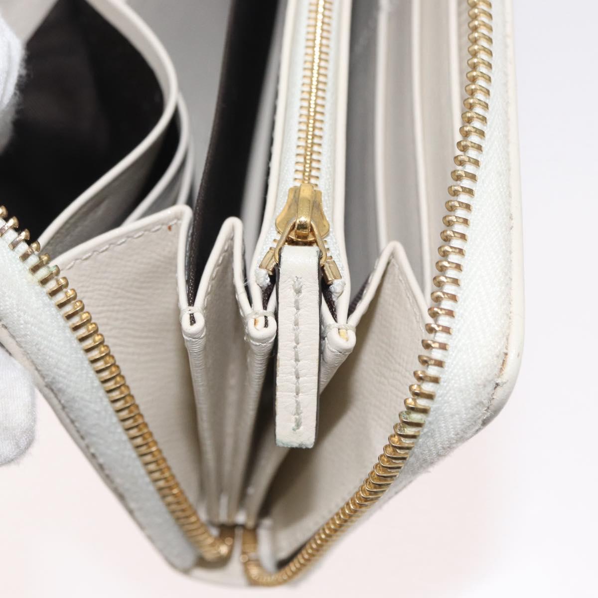 GUCCI Horsebit Long Wallet PVC Beige Gold 621889 Auth 176415A