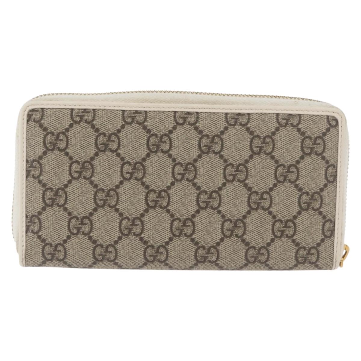 GUCCI Horsebit Long Wallet PVC Beige Gold 621889 Auth 176415A