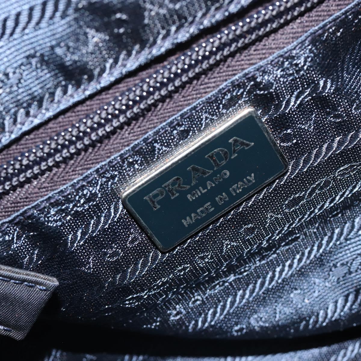 PRADA Hand Bag Nylon Navy Auth 176430