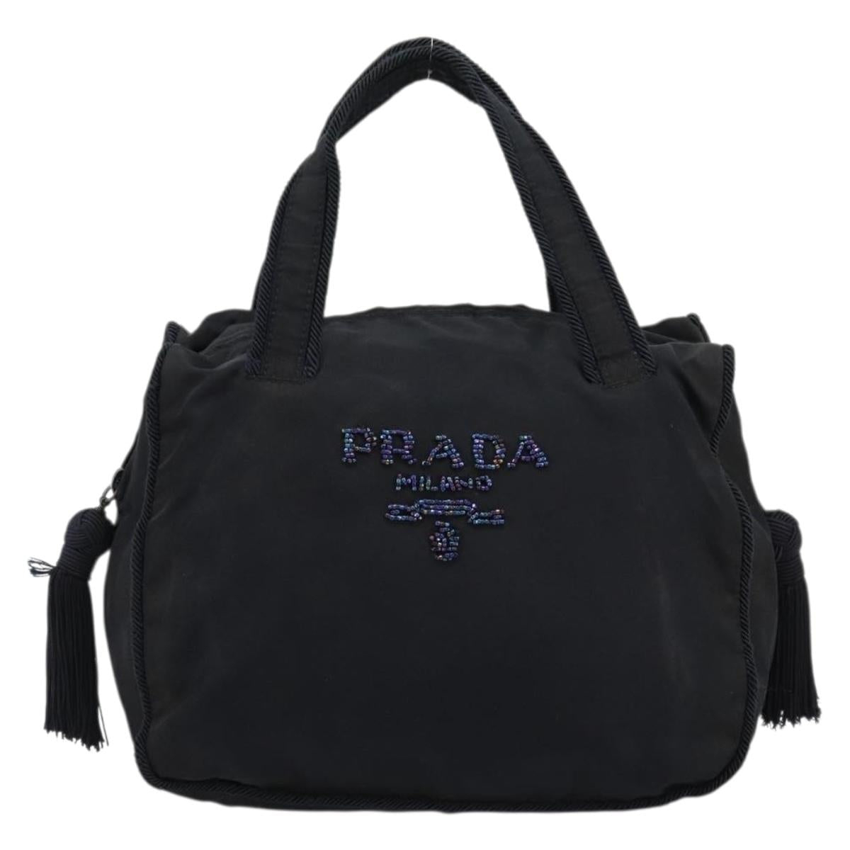 PRADA Hand Bag Nylon Navy Auth 176430