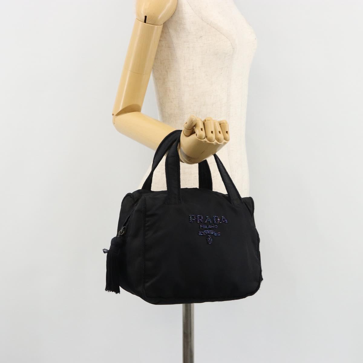 PRADA Hand Bag Nylon Navy Auth 176430