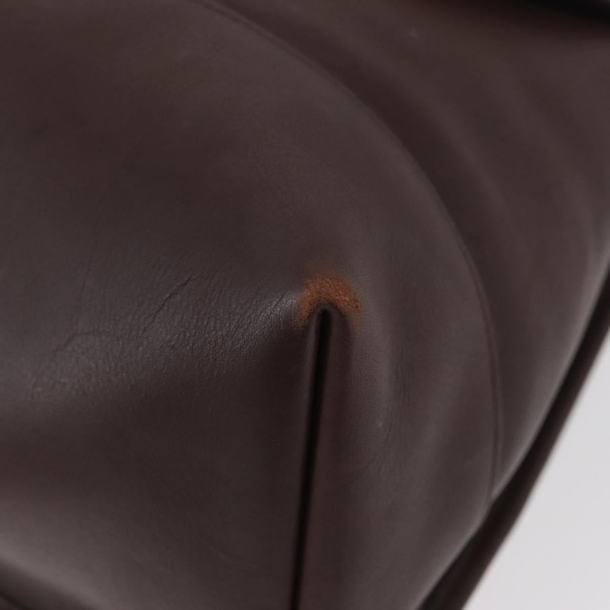 Coach Backpack Leather Brown Gold Auth 176433