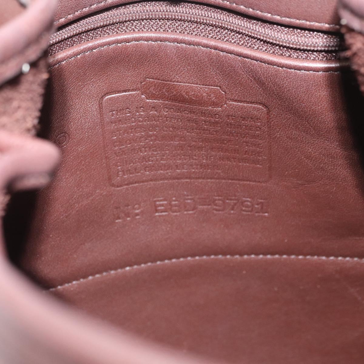Coach Backpack Leather Brown Gold Auth 176433