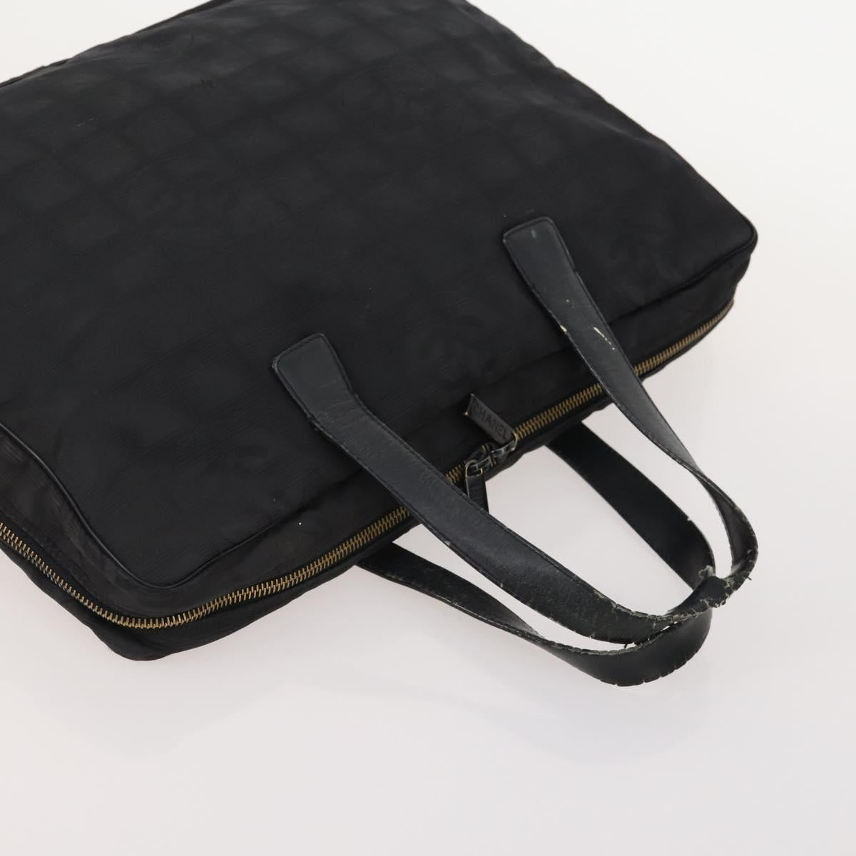 CHANEL New Travel Line Tote Bag Nylon 3 Set Black CC Auth 176442
