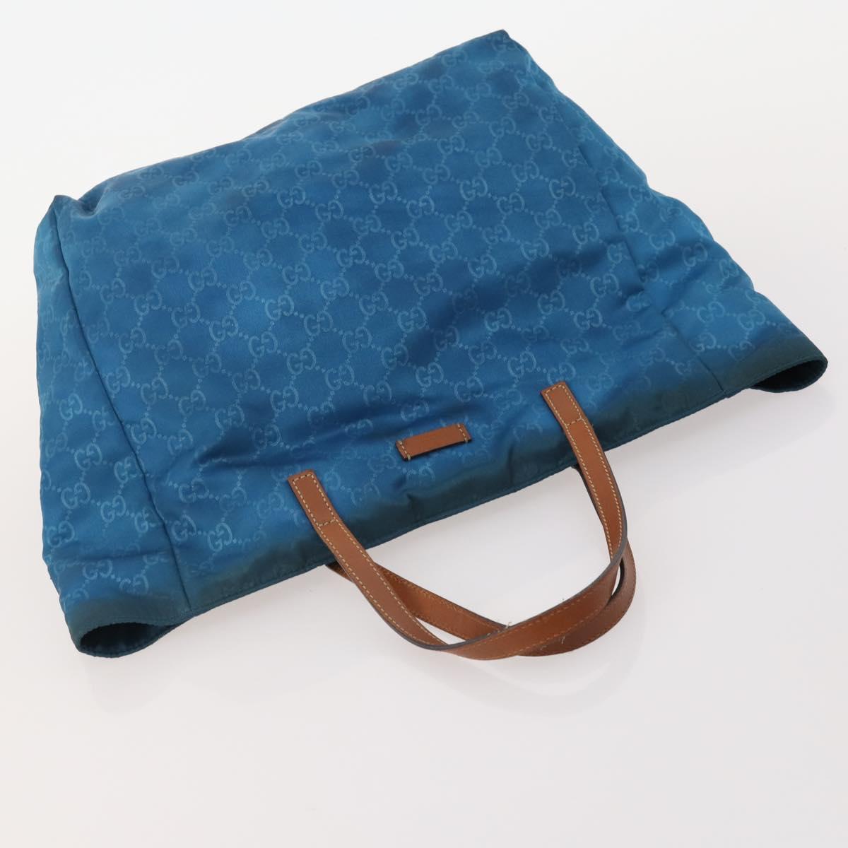 GUCCI GG Supreme GG Canvas Tote Bag PVC Nylon 4 Set Black Navy blue Auth 176444