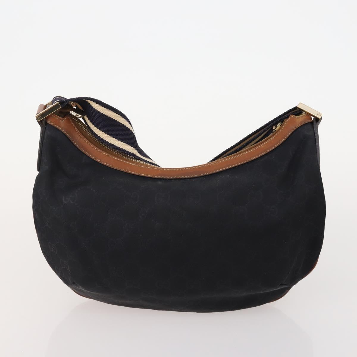 GUCCI GG Supreme GG Canvas Tote Bag PVC Nylon 4 Set Black Navy blue Auth 176444