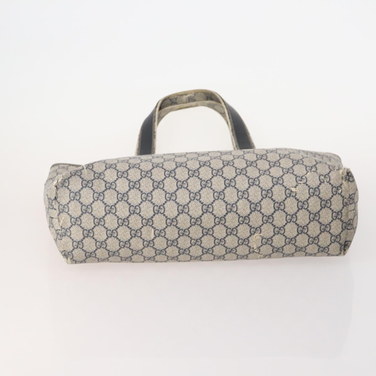 GUCCI GG Supreme GG Canvas Tote Bag PVC Nylon 4 Set Black Navy blue Auth 176444
