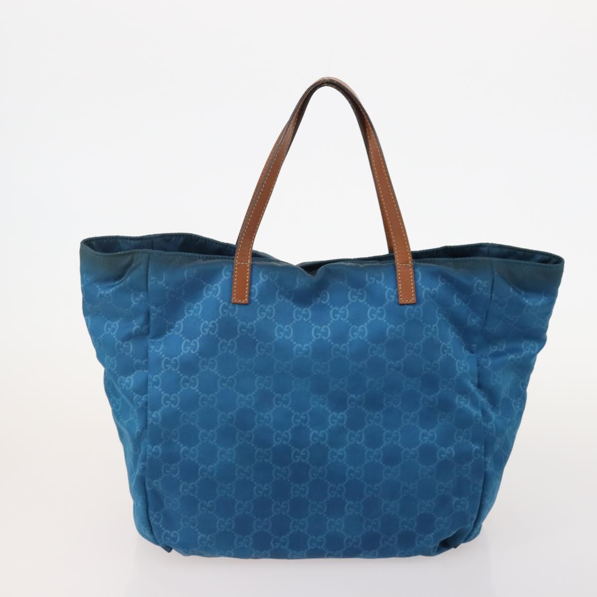 GUCCI GG Supreme GG Canvas Tote Bag PVC Nylon 4 Set Black Navy blue Auth 176444
