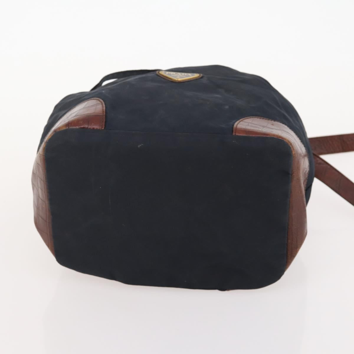 PRADA Shoulder Bag Nylon 3 Set 2way Navy Black Auth 176447