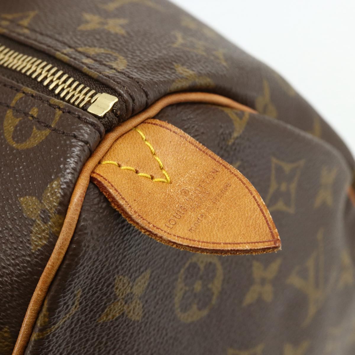 LOUIS VUITTON Monogram Speedy 35 Hand Bag M41524 LV Auth 176469A