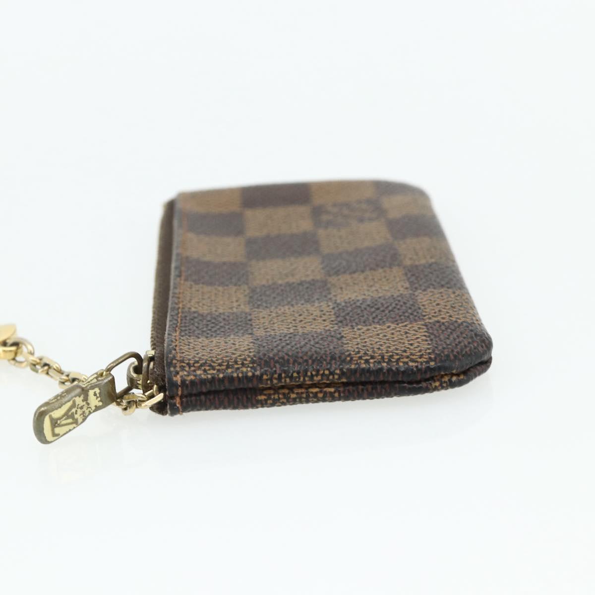 LOUIS VUITTON Damier Ebene Pochette Cles Coin Purse N62658 LV Auth 176507