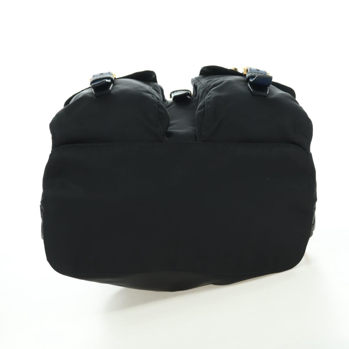 PRADA Robot Backpack Nylon Black Silver Auth 176514SAV