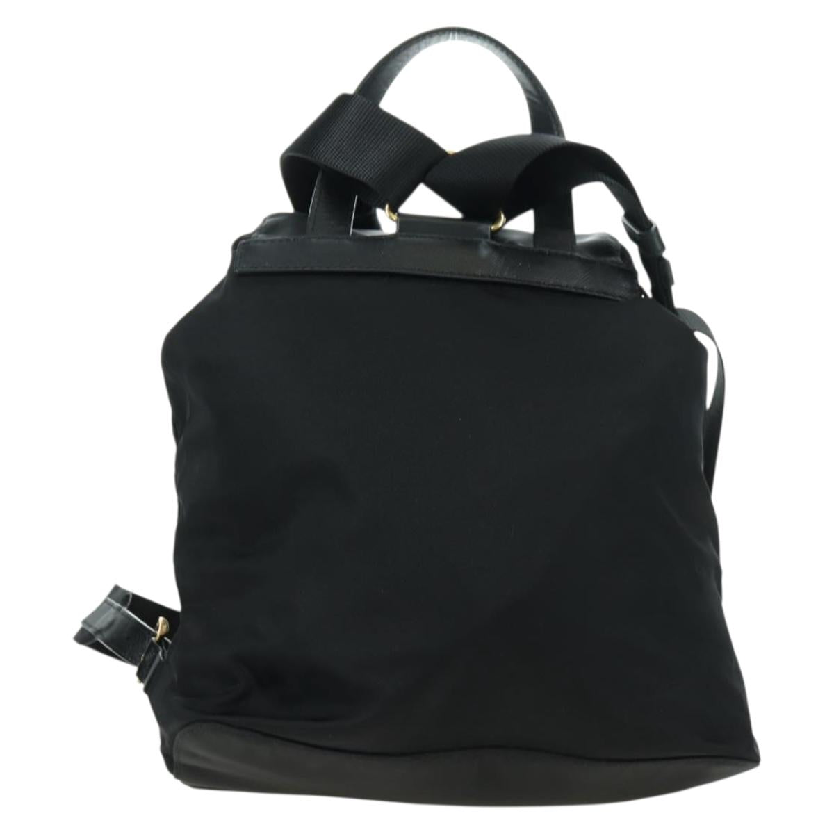 PRADA Robot Backpack Nylon Black Silver Auth 176514SAV
