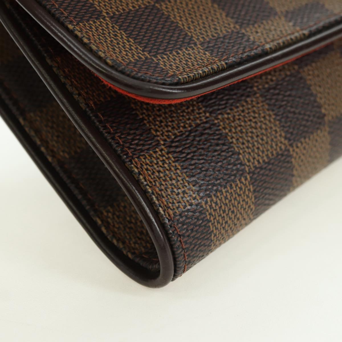 LOUIS VUITTON Damier Ebene Pochette Twin GM Shoulder Bag SPO LV Auth 176534SV