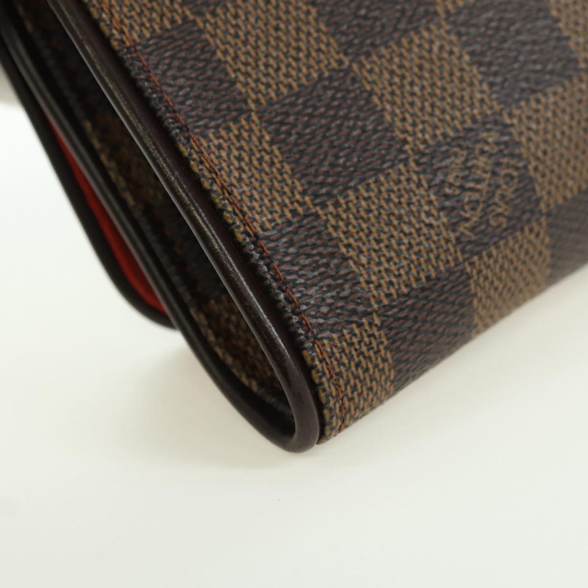 LOUIS VUITTON Damier Ebene Pochette Twin GM Shoulder Bag SPO LV Auth 176534SV