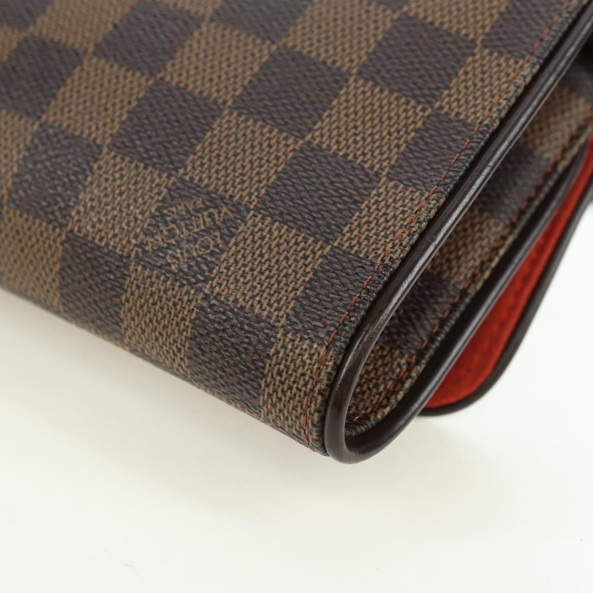 LOUIS VUITTON Damier Ebene Pochette Twin GM Shoulder Bag SPO LV Auth 176534SV
