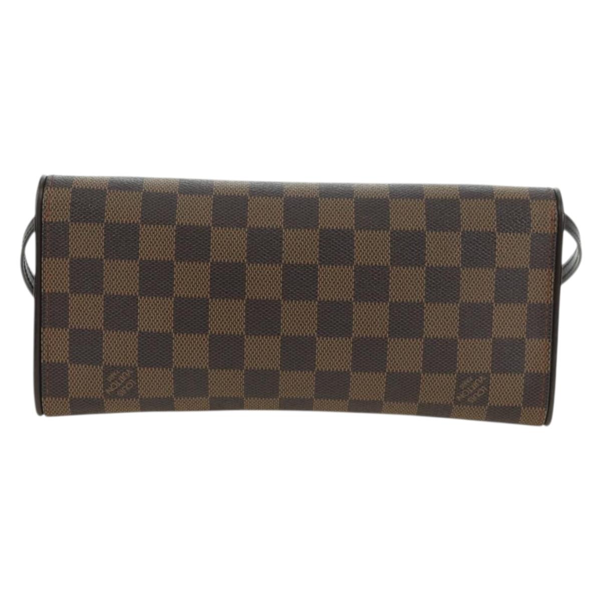 LOUIS VUITTON Damier Ebene Pochette Twin GM Shoulder Bag SPO LV Auth 176534SV