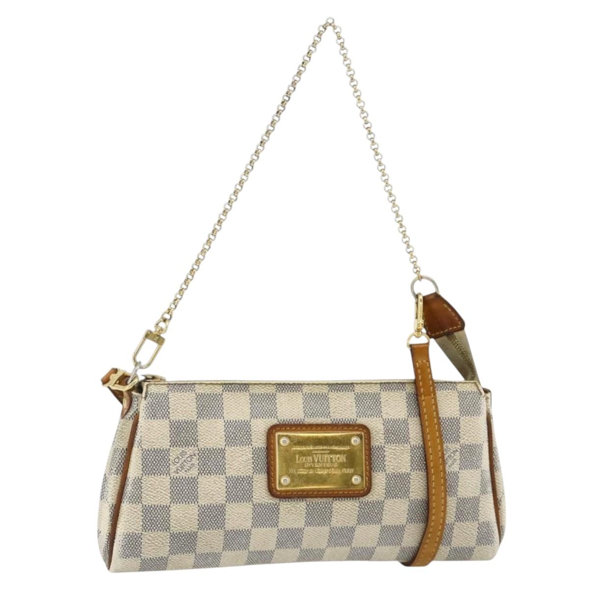 LOUIS VUITTON Damier Azur Eva Shoulder Bag 2way N55214 LV Auth 176535