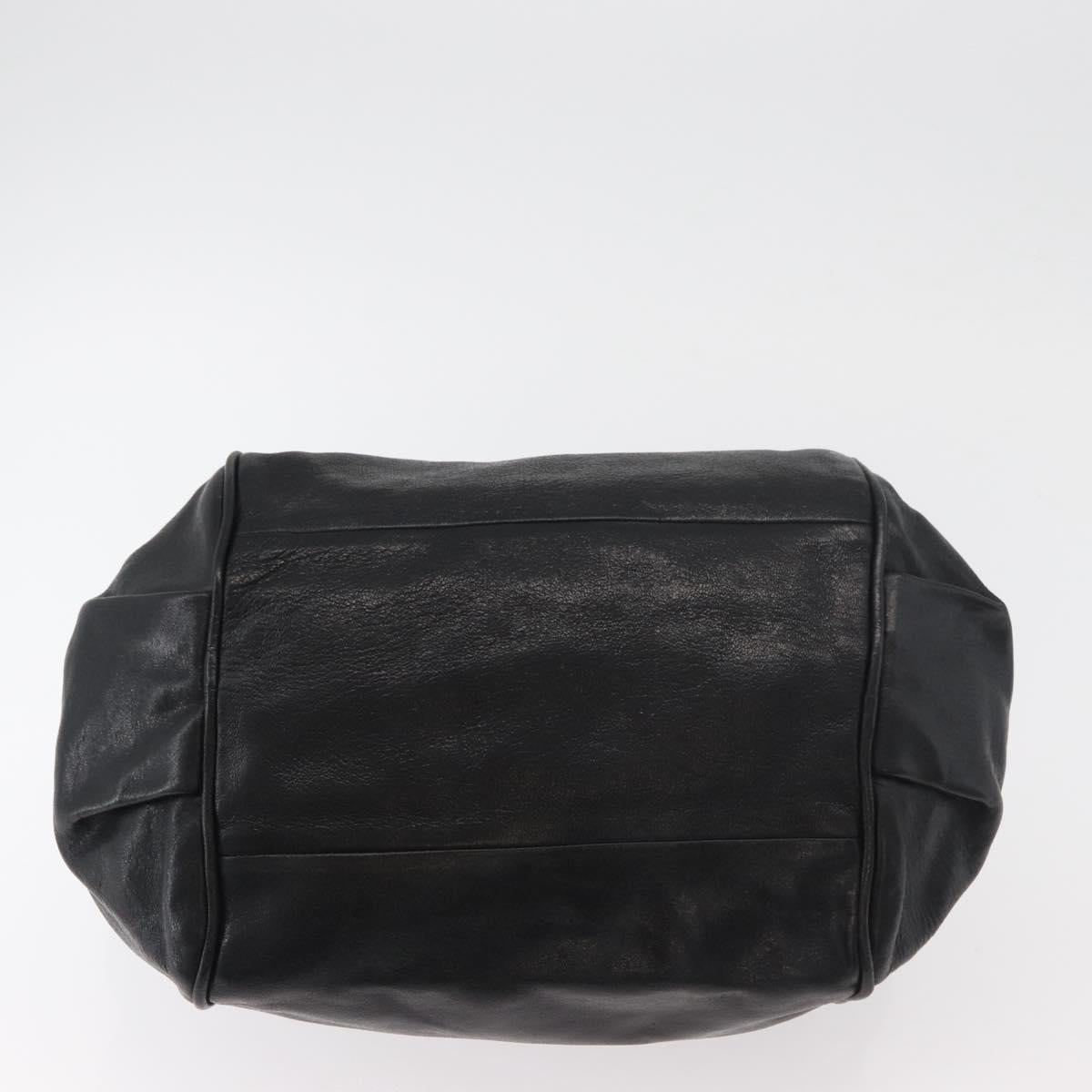 Chloe Etel Hand Bag Leather 2way Black Gold Auth 176589A