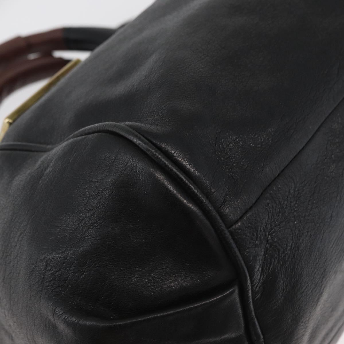 Chloe Etel Hand Bag Leather 2way Black Gold Auth 176589A