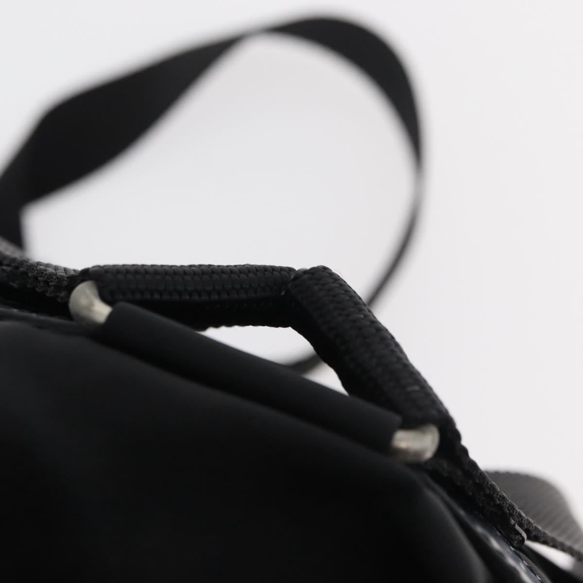 PRADA Backpack Nylon Black Silver Auth 176615A