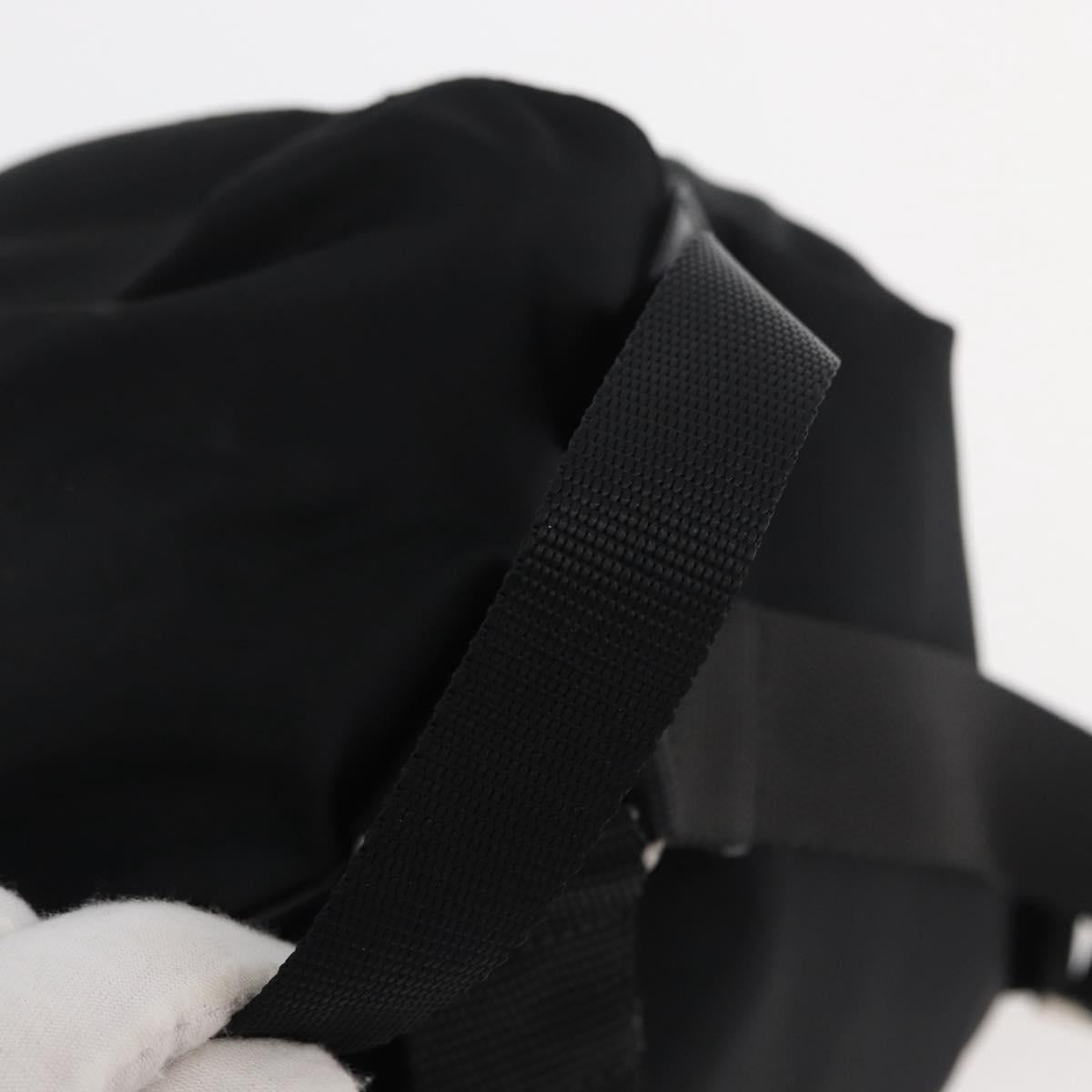 PRADA Backpack Nylon Black Silver Auth 176615A