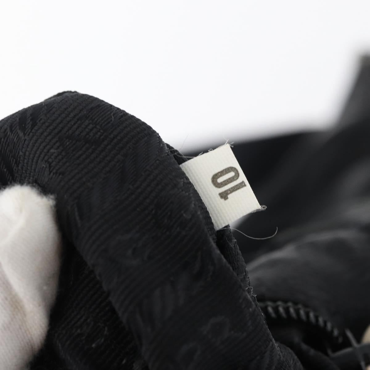 PRADA Backpack Nylon Black Silver Auth 176629
