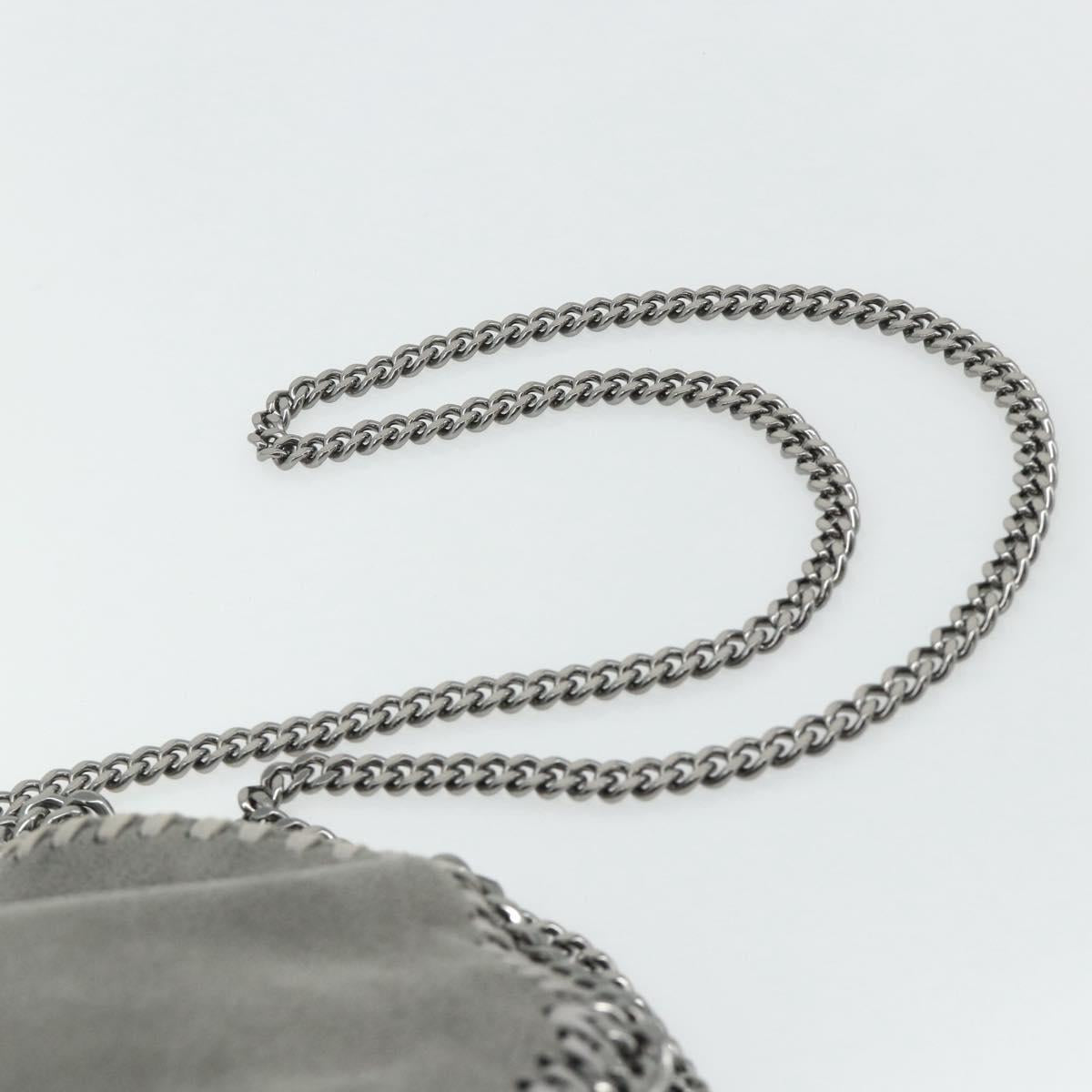 Stella MacCartney Chain Falabella Bag polyester 2way Gray 371223 Auth 176634A