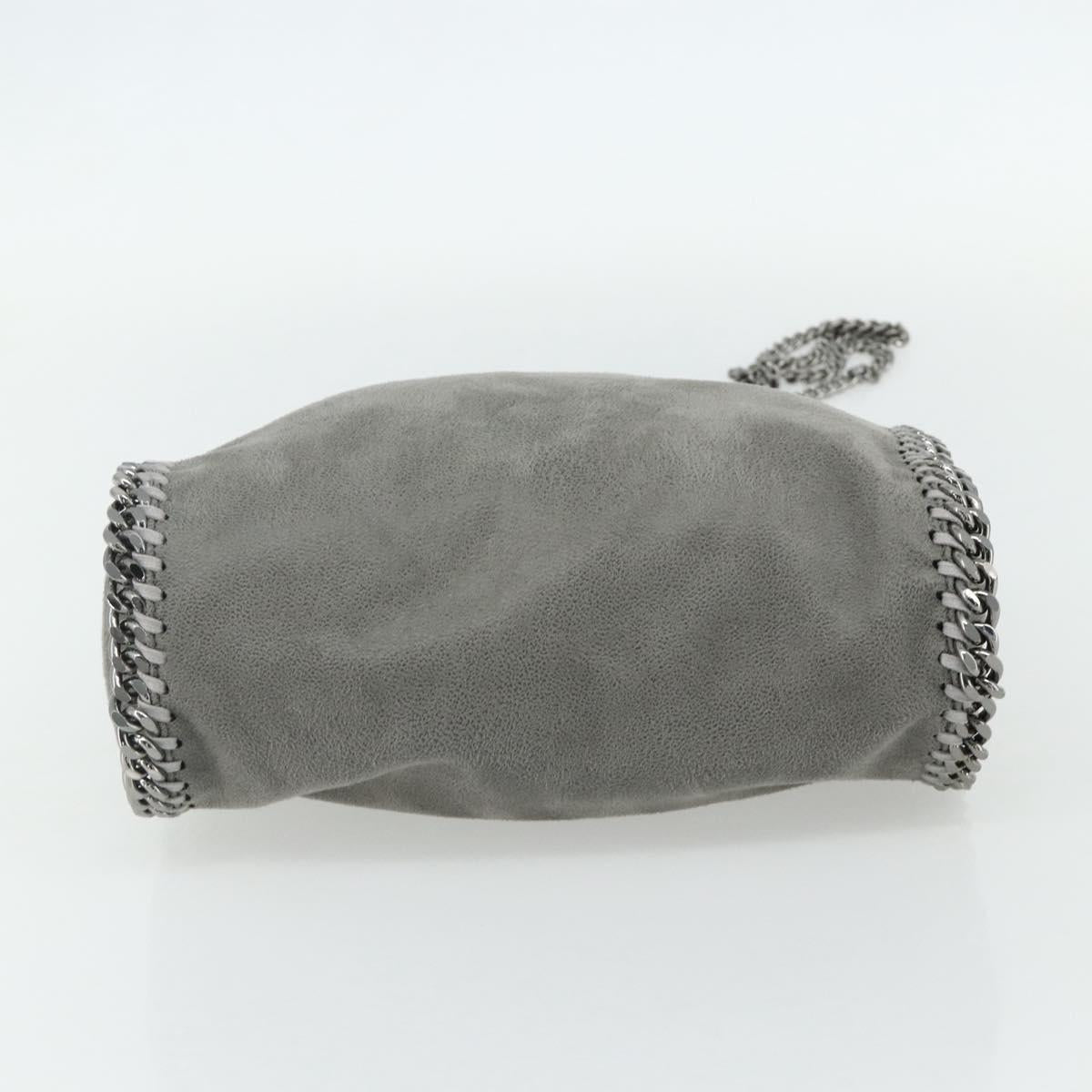 Stella MacCartney Chain Falabella Bag polyester 2way Gray 371223 Auth 176634A