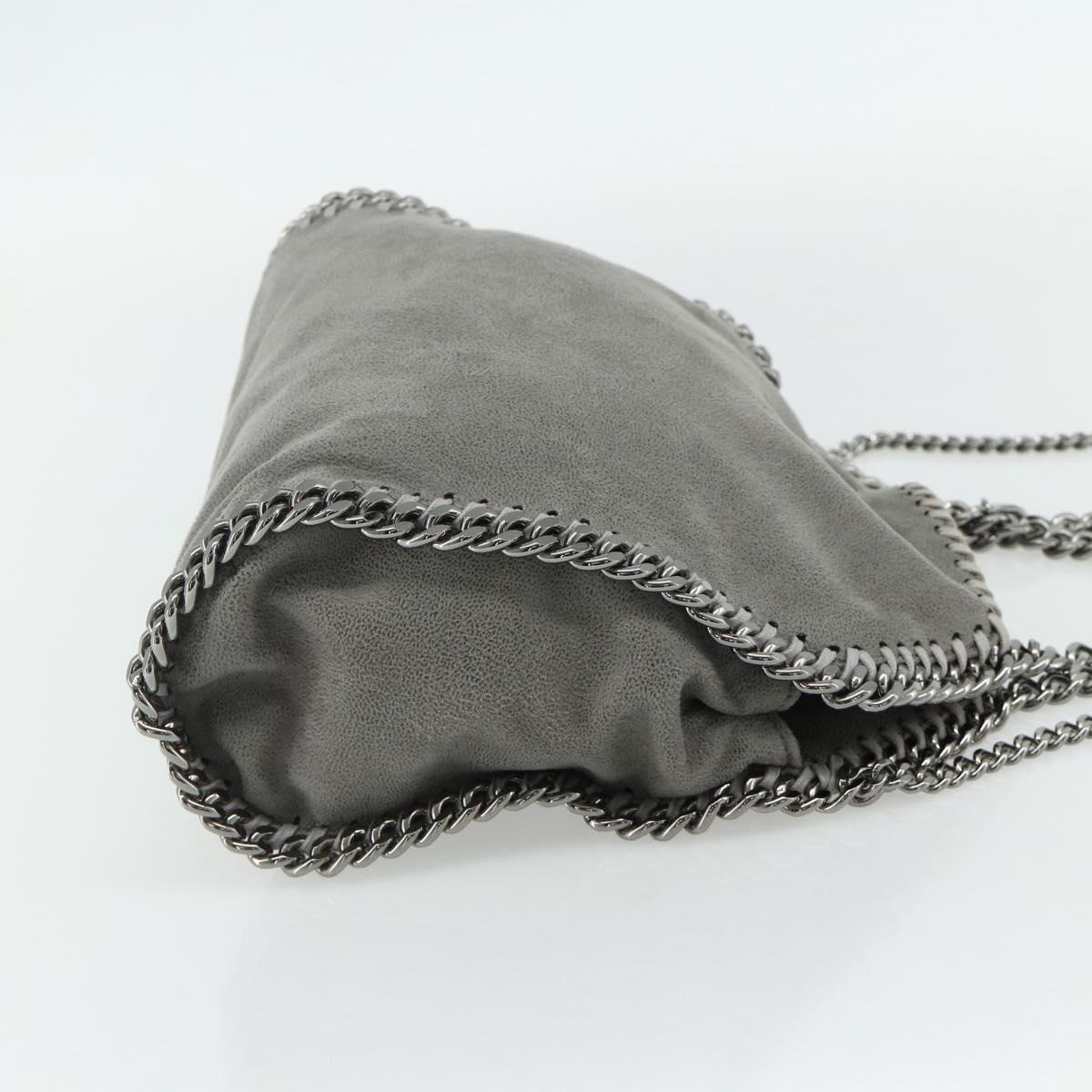 Stella MacCartney Chain Falabella Bag polyester 2way Gray 371223 Auth 176634A