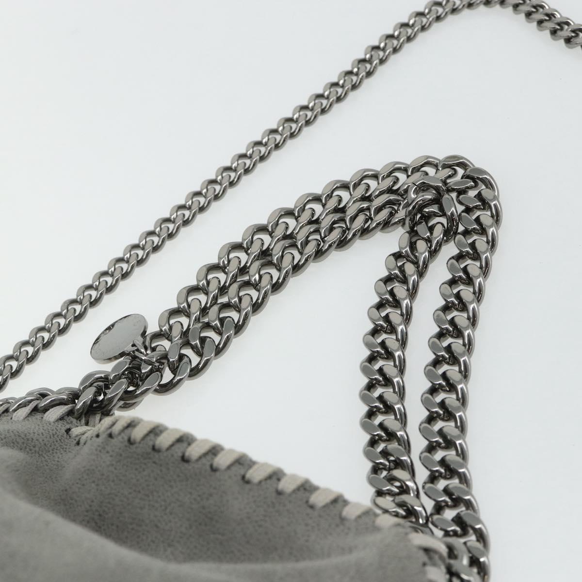 Stella MacCartney Chain Falabella Bag polyester 2way Gray 371223 Auth 176634A