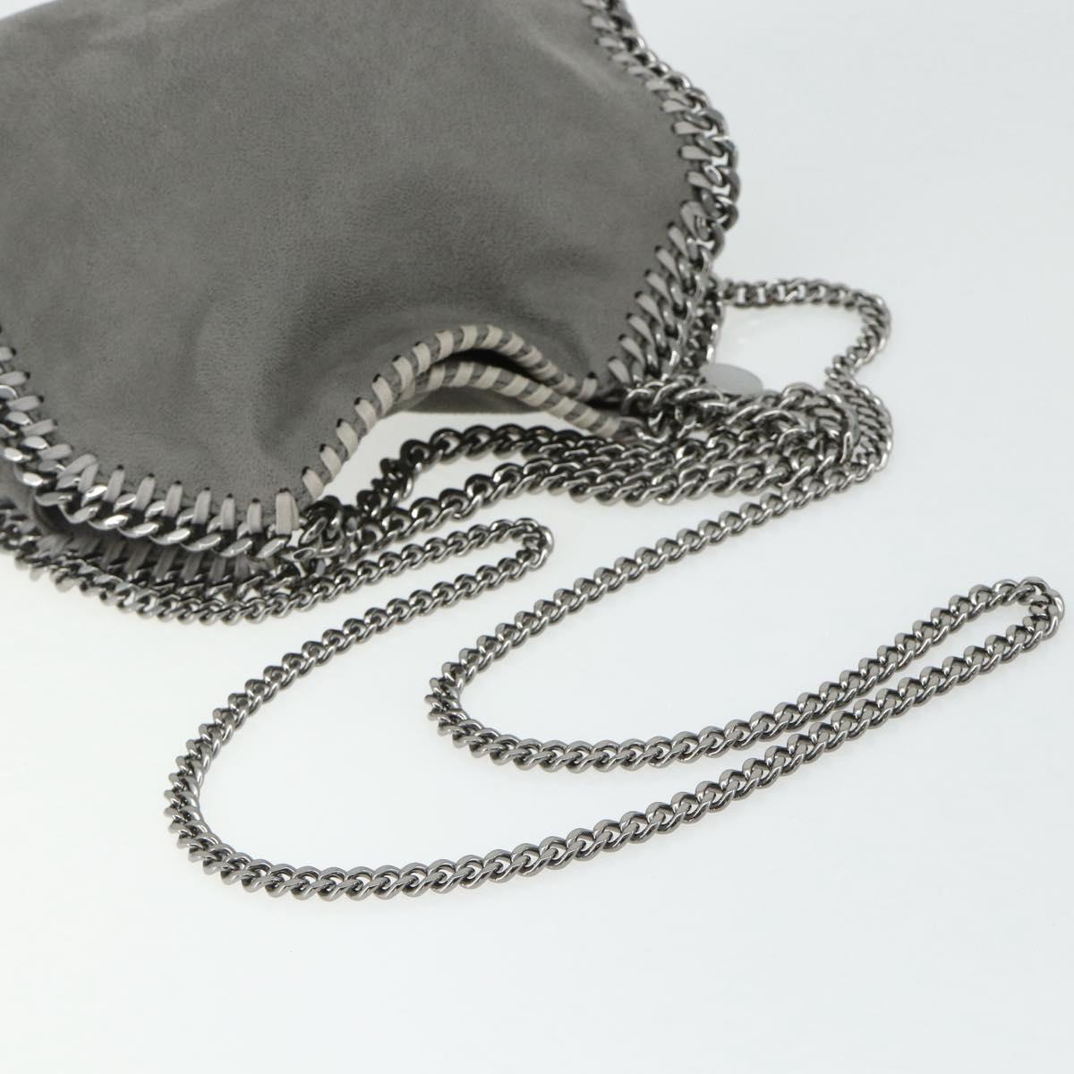 Stella MacCartney Chain Falabella Bag polyester 2way Gray 371223 Auth 176634A
