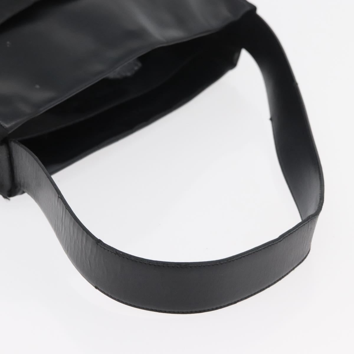 PRADA Shoulder Bag Nylon Black Silver Auth 176642