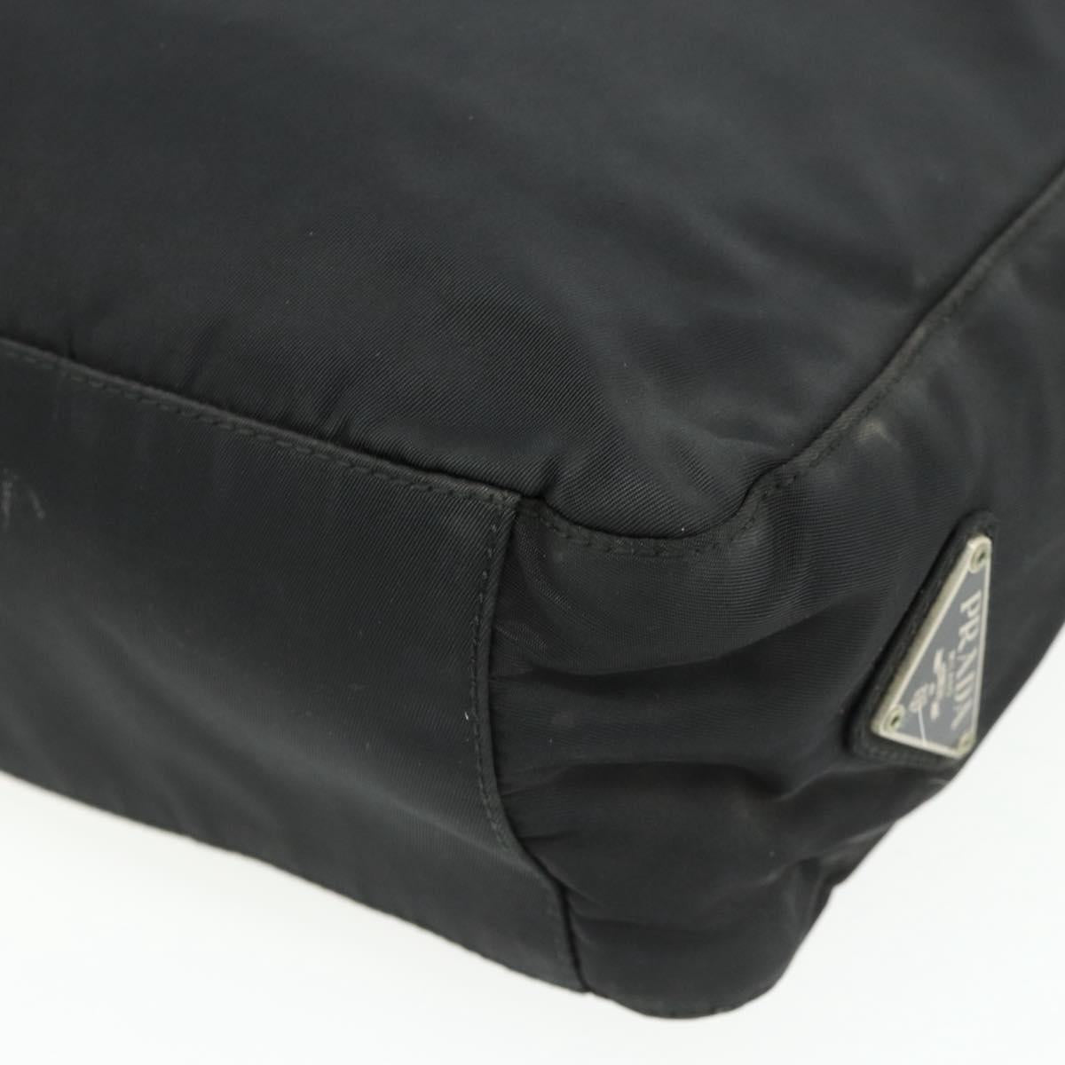 PRADA Tote Bag Nylon Black Auth 176646