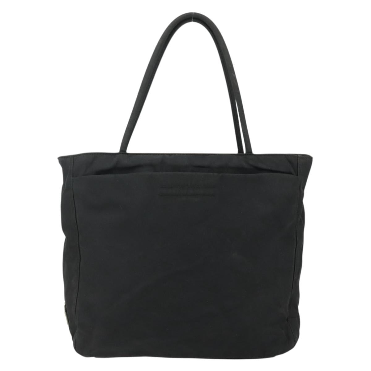 PRADA Tote Bag Nylon Black Auth 176646