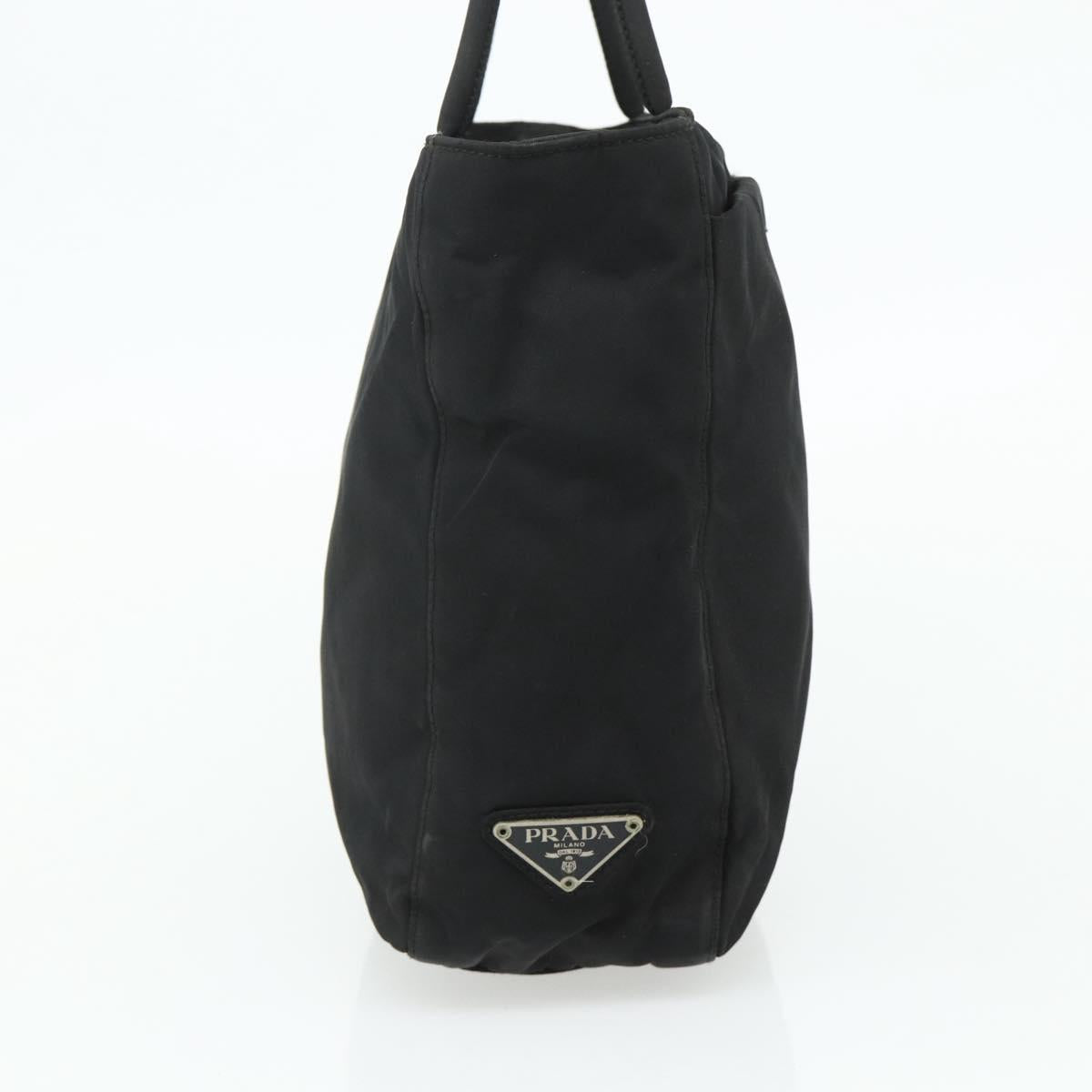PRADA Tote Bag Nylon Black Auth 176646