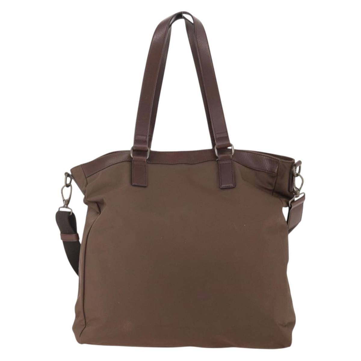 BURBERRY Tote Bag Nylon 2way Brown Auth 176648A