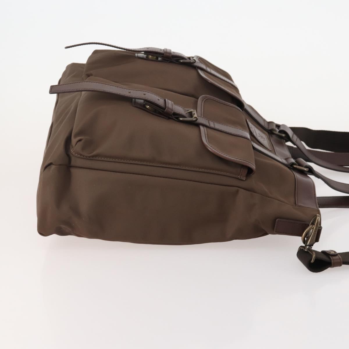 BURBERRY Tote Bag Nylon 2way Brown Auth 176648A